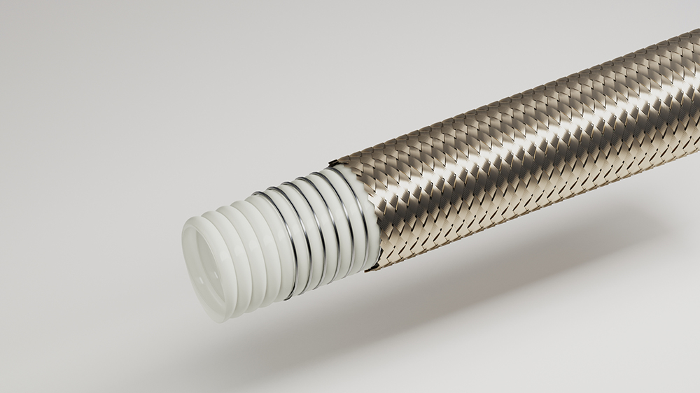 Product picture for RESISTOFLEX® CWB-W, Natural Liner, Vac Wire, Crimp Fittings